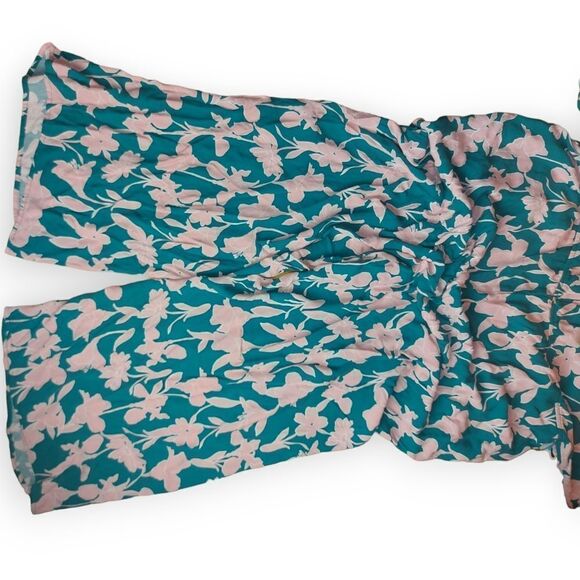 Eloquii Tropical Floral Wide Leg Jumpsuit 22 - Picture 13 of 16